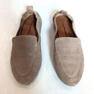 LUCKY BRAND Women's Tan Suede Slip-on Loafers Size 7